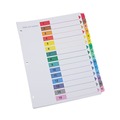 Office Jansan | Universal UNV24808 11 in. x 8.5 in. 15-Tab Deluxe Table of Contents Dividers for Printers - White (6/Pack) image number 0