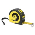 Tape Measures | Boardwalk BWKTAPEM25 Easy Grip 25 ft. 1/16 in. Graduation Tape Measure - Black/Yellow image number 3