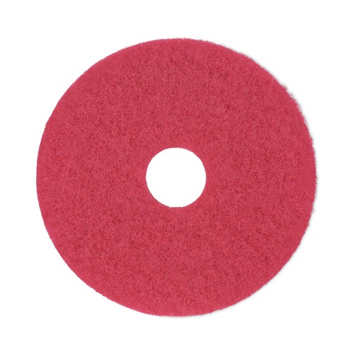  | Boardwalk BWK4014RED 14 in. Diameter Buffing Floor Pads - Red (5/Carton) image number 0