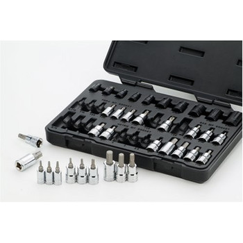 GearWrench 80726 36-Piece 1/4 in., 3/8 in., 1/2 in. Drive Master TORX Set with Hex Bit Sockets