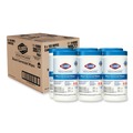  | Clorox Healthcare 30577 6 in. x 5 in. 1-Ply Bleach Germicidal Wipes - Unscented, White (150/Canister, 6 Canisters/Carton) image number 1