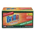 Sponges & Scrubbers | Brillo 21031 Estracell 4.5 in. x 2.75 in. Heavy-Duty Scrub Sponge - Yellow/Green (8/Carton) image number 1