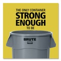 Trash Cans | Rubbermaid Commercial FG264360YEL 44 Gallon Plastic Vented Round Brute Container - Yellow image number 8
