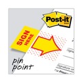  | Post-it Flags 680-SH2 1 in. "Sign Here" Arrow Message Page Flags - Yellow (50-Flags/Dispenser, 2-Dispensers/Pack) image number 2
