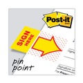 Office Jansan | Post-it Flags 680-SH2 1 in. "Sign Here" Arrow Message Page Flags - Yellow (50-Flags/Dispenser, 2-Dispensers/Pack) image number 3