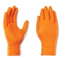 Disposable Gloves | Ammex GWON46100 8 mil Heavy-Duty Industrial Powder-Free Nitrile Gloves - Large, Orange (1000/Carton) image number 1