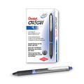  | Pentel K497-C 0.7 mm Retractable Black Barrel Oh Gel Pen - Medium, Blue (1 Dozen) image number 2