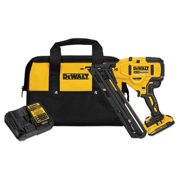 FINISH NAILERS | Dewalt DCN650D1 20V MAX XR Brushless Lithium-Ion Cordless 15 Gauge Angled Finish Nailer Kit (2 Ah)