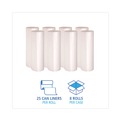 Trash Bags | Boardwalk V7658HNKR01 14 Microns 38 in. x 58 in. 60 Gallon High-Density Can Liners - Natural (200/Carton) image number 3