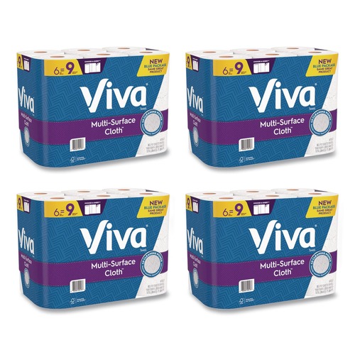 Cleaning & Janitorial Supplies | Viva 49413 11 in. x 5.9 in. 2-Ply Multi-Surface Cloth Choose-A-Sheet Kitchen Roll Paper Towels - White (24/Carton) image number 0
