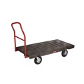 Utility Carts | Rubbermaid Commercial FG443610BLA 24 in. x 48 in. 1200 lbs. Capacity Heavy-Duty Platform Truck Cart - Black image number 1