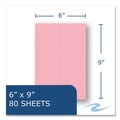Notebooks & Pads | Roaring Spring 12254 6 in. x 9 in. Pink 80-Sheets EnviroShades Gregg Rule Steno Pad - White Cover (24/Carton) image number 6