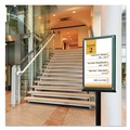 Labor Day Sale! Save $30 off $199! | Deflecto 692056 8.5 in. x 11 in. Insert 56 in. Tall Double-Sided Magnetic Sign Display - Clear/Black image number 10