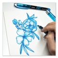 Office Jansan | Zebra 48320 Fine 0.6 mm Fountain Pen - Blue Ink, Black/Blue Barrel (1 Dozen) image number 3