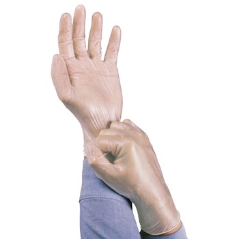 AnsellPro Dura-Touch 5 mil PVC Disposable Gloves - Medium, Clear (100/Box)