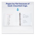 Office Jansan | Avery 09301 3 EZD Rings 1 in. Capacity 11 in. x 8.5 in. Durable View Binder with DuraHinge - White image number 6