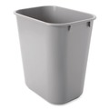 Trash & Waste Bins | Rubbermaid Commercial FG295500GRAY 3.5-Gallon Rectangular Deskside Plastic Wastebasket - Gray image number 2
