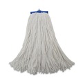 Mops | Boardwalk BWK720R 20 oz. Economical Lie-Flat Rayon Fiber Mop Head - White (12/Carton) image number 0