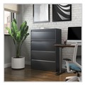  | Alera 25495 36 in. x 18.63 in. x 52.5 in. 4-Drawer Lateral File - Charcoal image number 1