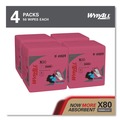 Office Jansan | WypAll 41029 Power Clean X80 12.5 in. x 12 in. Heavy-Duty Cloths - Red (50/Box, 4 Boxes/Carton) image number 2