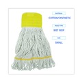 Office Jansan | Boardwalk BWK501WH 5 in. Headband Cotton/Synthetic Super Loop Wet Mop Head - Small, White (12/Carton) image number 7