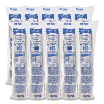 Dart 662TP Plastic Non-Vented Cup Lids Fits 9 oz to 22 oz Cold Cups - Clear (1000/Carton)