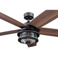 Ceiling Fans | Honeywell 51631-45 52 in. Foxhaven Farmhouse Indoor Outdoor Ceiling Fan with Light - Matte Black image number 3