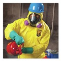 Bib Overalls | Ansell KCC09813 A70 Chemical Spray Protection Coveralls - Large Yellow (12/Carton) image number 3