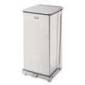 Trash & Waste Bins | Rubbermaid Commercial FGST24SSPL 13 gal. Defenders Heavy-Duty Steel Step Can - Stainless Steel image number 0