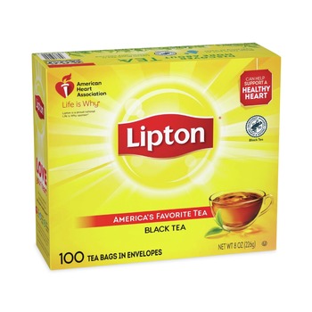 Lipton EKT00504 Tea Bags - Black (100/Box)