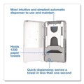 Paper Towels and Napkins | Tork 552540 PeakServe 14.47 in. x 4.04 in. x 25.15 in. Automatic Continuous Paper Hand Towel Dispenser - White image number 1