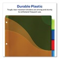 Office Jansan | Avery 11273 Big Tab 11.13 in. x 9.25 in. 5-Tab Insertable Plastic Three-Pocket Corner Lock Dividers - Assorted (1-Set) image number 4