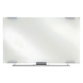 Office Jansan | Iceberg 31140 48 in. x 36 in. Clarity Glass Dry Erase Board with Aluminum Trim - White Surface/Satin Aluminum Frame image number 1