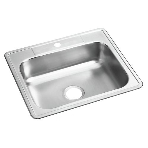 Kitchen Sinks | Elkay D125221 Dayton 25 in. x 22 in. x 6-9/16 in. Single Bowl Drop-in Stainless Steel Bar Sink image number 0