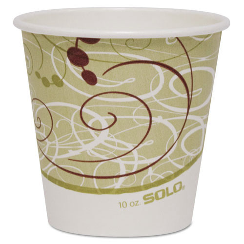 Cups and Lids | SOLO 410SM-J8000 10 oz. Symphony Design Single-Sided Poly Paper Hot Cups (50/Sleeve, 20 Sleeves/Carton) image number 0