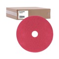 Cleaning & Janitorial Accessories | Boardwalk BWK4021RED 21 in. Buffing Floor Pads - Red (5-Piece/Carton) image number 1