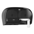 Cleaning & Janitorial Supplies | Tork 565528 16.62 in. x 5.25 in. x 9.93 in. High Capacity Bath Tissue Roll Dispenser for OptiCore - Black (1/Carton) image number 2