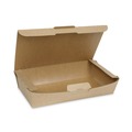 Food Trays, Containers, and Lids | Pactiv Corp. NOB02KECTE 9 in. x 4.85 in. x 2 in. EarthChoice Tamper Evident OneBox Paper Box - Kraft (100/Carton) image number 1
