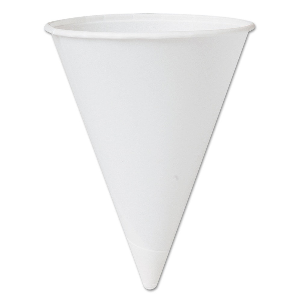 SOLO 42BR-2050 4 1-4 oz Bare Treated Paper Cone Water Cups - White (200
