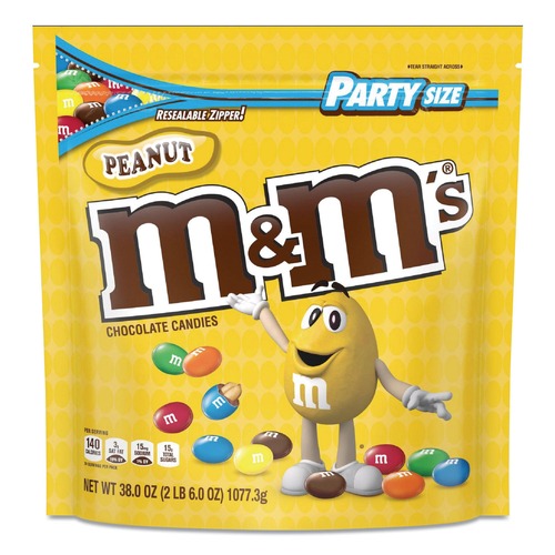 M & M's 55116 38 oz. Bag Milk Chocolate Candies - Milk Chocolate and Peanuts