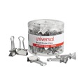  | Universal UNV11240 Binder Clips with Storage Tub - Small, Silver (40/Pack) image number 0
