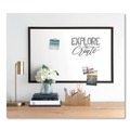 White Boards | U Brands 311U00-01 35 x 23 Magnetic Dry Erase Board with Wood Frame - White Surface/Black Frame image number 1