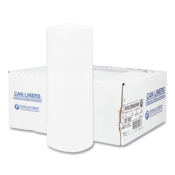 Inteplast Group 55 gal. 17 microns 36 in. x 60 in. High-Density Interleaved Commercial Can Liners - Clear (200/Carton)