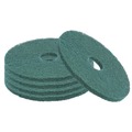  | Boardwalk BWK4013GRE 13 in. Diameter Standard Floor Pads - Green (5/Carton) image number 0