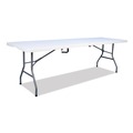 Office Furniture & Lighting | Iceberg 61273 94.5 in. x 29.9 in. x 30 in. Bifold Rectangular Resin Folding Table - White Granite Top/Gray Base/Legs (2/Pack) image number 3