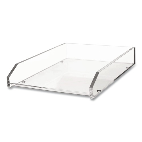 Office Jansan | Kantek AD10 1 Section 10-1/2 in. x 13.75 in. x 2-1/2 in. Clear Acrylic Letter Tray Files - Clear image number 0