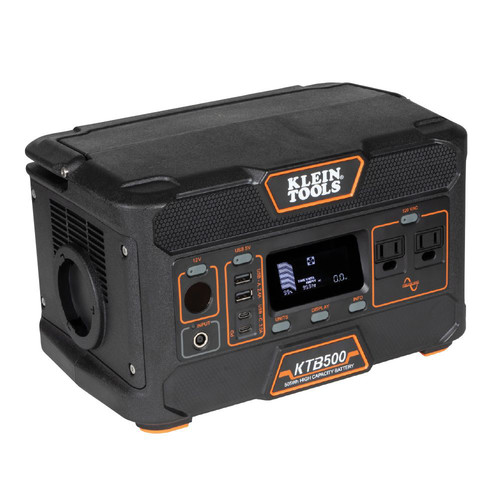 Just Launched | Klein Tools KTB500 120V Lithium-Ion 500 Watt Corded/Cordless Portable Power Station image number 0