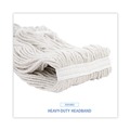 Mops | Boardwalk BWK216RCT 16 oz. Rayon Premium Cut-End Wet Mop Heads - White (12/Carton) image number 6