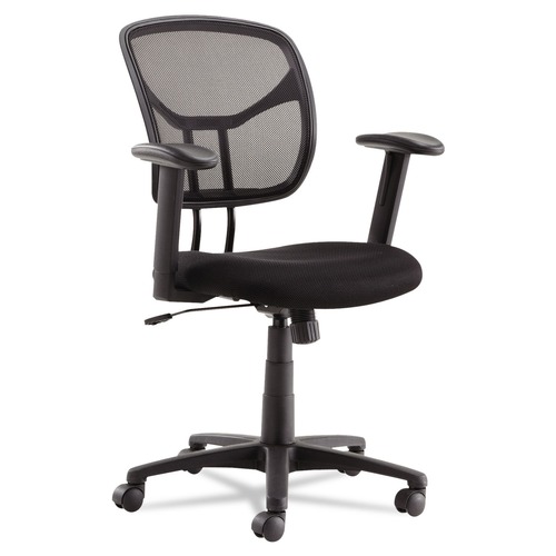Office Jansan | OIF OIFMT4818 17.72 in. - 22.24 in. Seat Height Swivel/Tilt Mesh Task Chair with Adjustable Arms Supports Up to 250 lbs. - Black image number 0