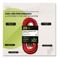 Office Electronics & Batteries | GoGreen Power GG-14025 25 ft. 15 Amps 12 AWG Lighted End Heavy-Duty Extension Cord - Orange/Black image number 3